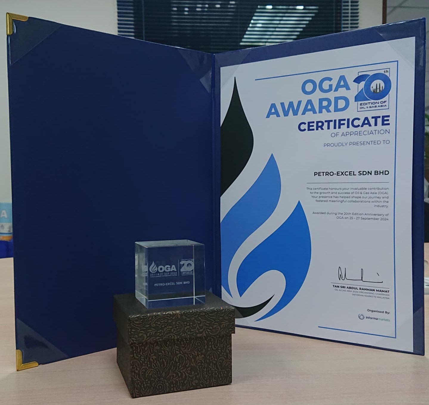 OGA 20th Edition Award